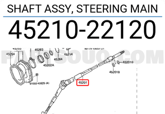 Toyota 4521022120 SHAFT ASSY, STEERING MAIN