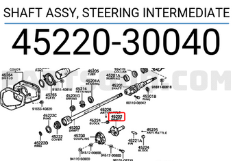 Toyota 4522030040 SHAFT ASSY, STEERING INTERMEDIATE