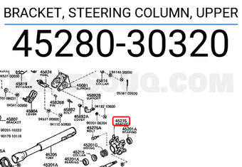 Toyota 4528030320 BRACKET, STEERING COLUMN, UPPER