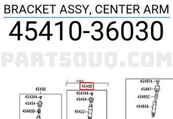 Toyota 4541036030 BRACKET ASSY, CENTER ARM