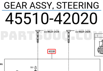 Toyota 4551042020 GEAR ASSY, STEERING