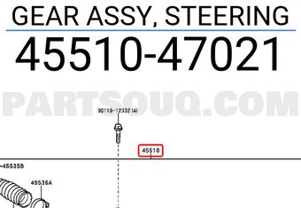 Toyota 4551047021 GEAR ASSY, STEERING