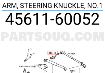 Toyota 4561160052 ARM, STEERING KNUCKLE, NO.1