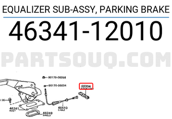 Toyota 4634112010 EQUALIZER SUB-ASSY, PARKING BRAKE