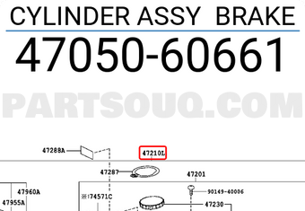 Toyota 4705060661 CYLINDER ASSY BRAKE