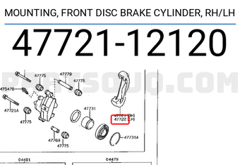 Toyota 4772112120 MOUNTING, FRONT DISC BRAKE CYLINDER, RH/LH