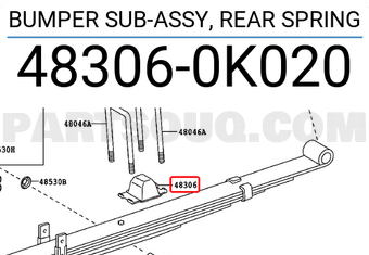BUMPER SUB-ASSY, REAR SPRING 483060K010 | Toyota Parts | PartSouq