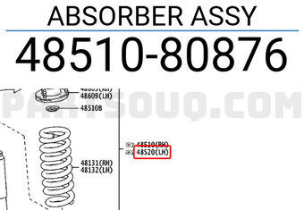 Toyota 4851080876 ABSORBER ASSY