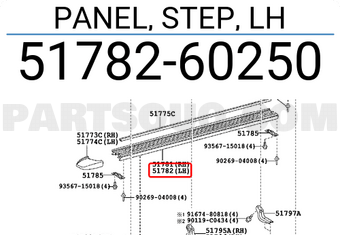 Toyota 5178260250 TRITTBRETTBLENDE LINKS