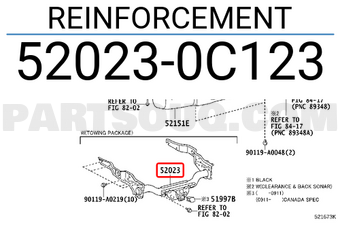 Toyota 520230C123 REINFORCEMENT