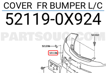 COVER FR BUMPER 5212742111, Toyota Parts