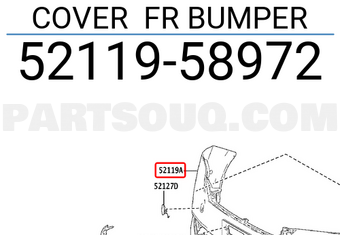 Toyota 5211958972 COVER FR BUMPER