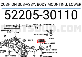 BOLT, BODY MOUNTING 5221735010 | Toyota Parts | PartSouq