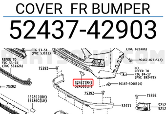 COVER FR BUMPER 5243742903 | Toyota Parts | PartSouq