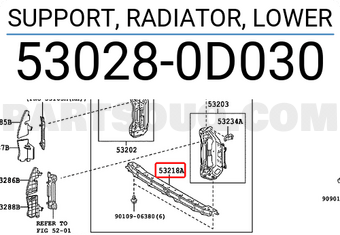 SUPPORT, RADIATOR, LOWER 530280D030 | Toyota Parts | PartSouq