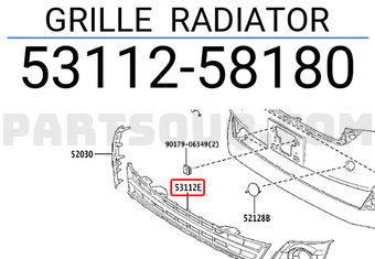Toyota 5311258180 GRILLE RADIATOR