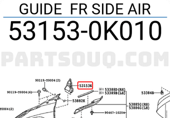 GUIDE FR SIDE AIR 531530K010 | Toyota Parts | PartSouq