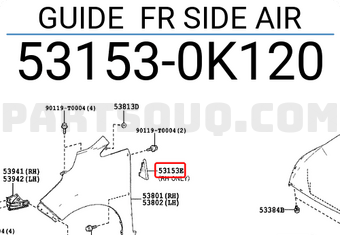 GUIDE FR SIDE AIR 531530K120 | Toyota Parts | PartSouq