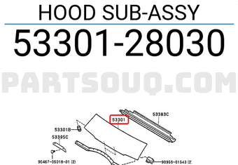 Toyota 5330128030 HOOD SUB-ASSY
