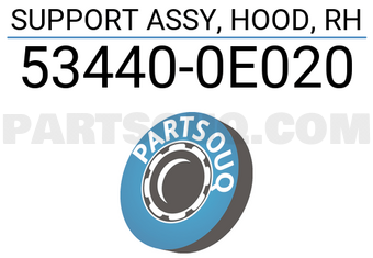 Toyota 534400E020 SUPPORT ASSY, HOOD, RH