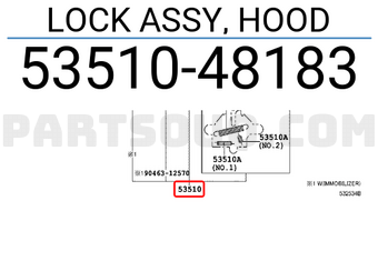 Toyota 5351048183 LOCK ASSY, HOOD
