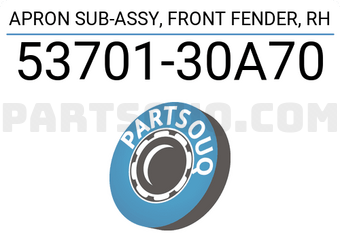 Toyota 5370130A70 APRON SUB-ASSY, FRONT FENDER, RH