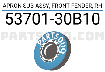 Toyota 5370130B10 APRON SUB-ASSY, FRONT FENDER, RH