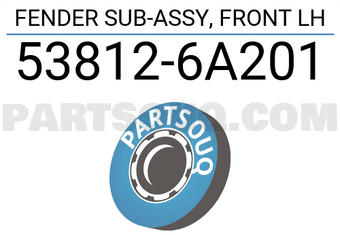 Toyota 538126A201 FENDER SUB-ASSY, FRONT LH