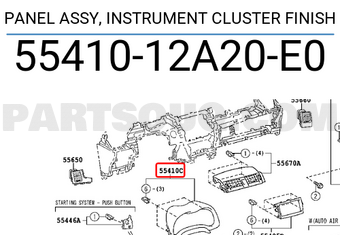 Toyota 5541012A20E0 PANEL ASSY, INSTRUMENT CLUSTER FINISH