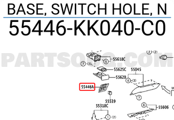 Toyota 55446KK040C0 BASE, SWITCH HOLE, N