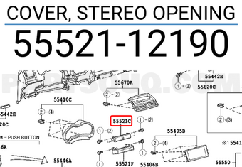 Toyota 5552112190 COVER, STEREO OPENING