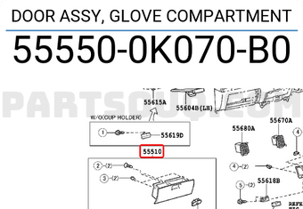 Toyota 555500K070B0 HANDSCHUHFACHTÜR-BAUGRUPPE
