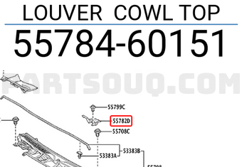 Toyota 5578460151 LOUVER COWL TOP