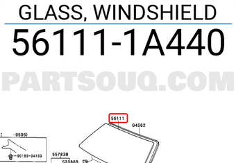 Toyota 561111A440 GLASS, WINDSHIELD