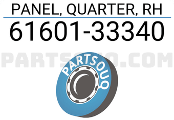 Toyota 6160133340 PANEL, QUARTER, RH
