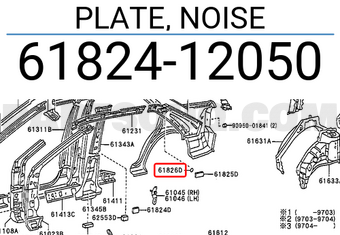 Toyota 6182412050 PLATE, NOISE