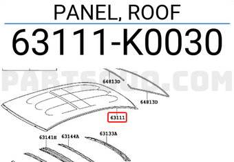 PANEL, ROOF 63111K0030 | Toyota Parts | PartSouq