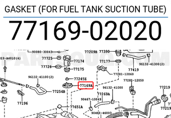 Toyota 7716902020 GASKET (FOR FUEL TANK SUCTION TUBE)