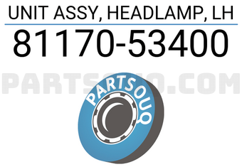 Toyota 8117053400 UNIT ASSY, HEADLAMP, LH