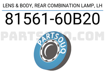 Toyota 8156160B20 LENS & BODY, REAR COMBINATION LAMP, LH