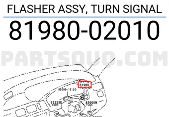 Toyota 8198002010 FLASHER ASSY, TURN SIGNAL