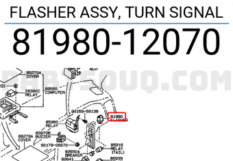 Toyota 8198012070 FLASHER ASSY, TURN SIGNAL