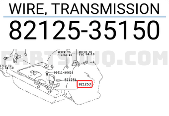 Toyota 8212535150 WIRE, TRANSMISSION