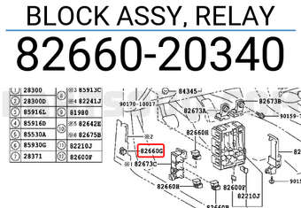 Toyota 8266020340 BLOCK ASSY, RELAY