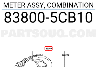 Toyota 838005CB10 METER ASSY, COMBINATION