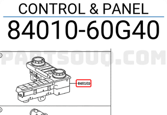 Toyota 8401060G40 CONTROL & PANEL