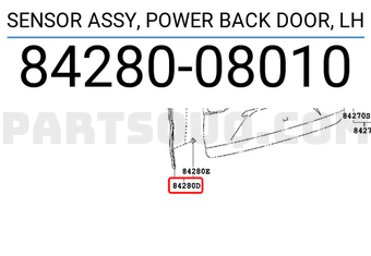 Toyota 8428008010 SENSORBAUGRUPPE DER ELEKTRISCHEN HECKKLAPPE, LINKS