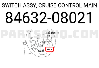 SWITCH ASSY, CRUISE CONTROL MAIN 8463234011 | Toyota Parts | PartSouq