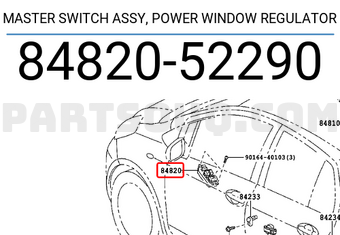 Toyota 8482052290 CONJUNTO DE INTERRUPTOR MAESTRO DE ELEVALUNAS ELÉCTRICOS