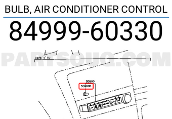 Toyota 8499960330 BULB, AIR CONDITIONER CONTROL